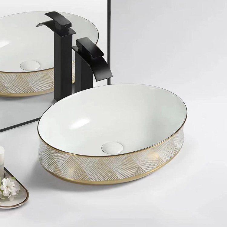 Unique Crackle Finish Electroplated Basin - 图片 7