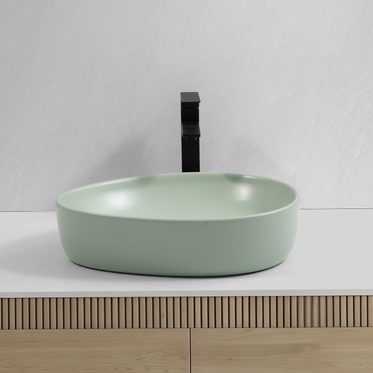 Stylish Green Ceramic Basin - 图片 3