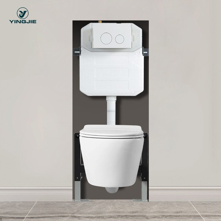 matte black hidden toilet cistern with frame 02